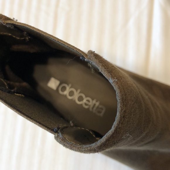 Dolcetta Tracy wedge heel ankle boots booties       Size 6 1/2 Olive Green - Picture 5 of 8